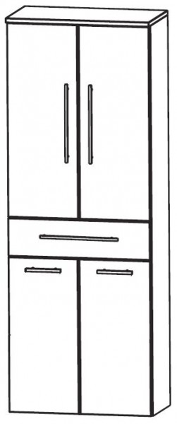 Puris Crescendo Bad-Hochschrank mit Wäschekippe 60 cm breit HNA056A7W