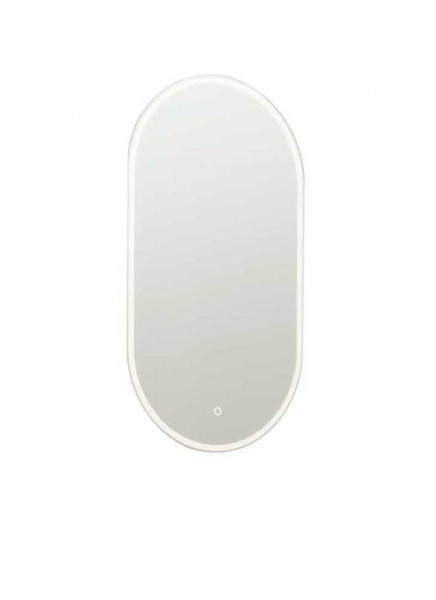 Puris Vialli Badspiegel 50 cm oval - mit Beleuchtung &amp; Spiegelheizung