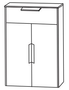 Puris d.light Bad-Highboard 62,2 cm breit HBA556A D