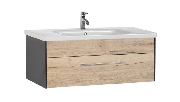 Marlin Bad 3400 - Waschtischset 100 cm breit - 1 Auszug