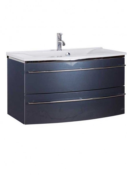 Marlin Bad 3040 - CityPlus Waschtisch mit Unterschrank 92,4 cm breit, Mineralmarmor