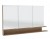 SET5312RU Spiegelschrank, 3 Doppelspiegeltüren, 6 Glasböden, 2 Mittelwände, Schalter und Steckdose, Regal seitlich überstehend, rechts oder links geöffnet, Regal farblich absetzbar - Maße: 15x135x80 cm