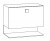 WMMK6 Waschtischunterschrank, 1 Klappe, 1 offenes Fach - Maße: 56x47,8x29,9 cm