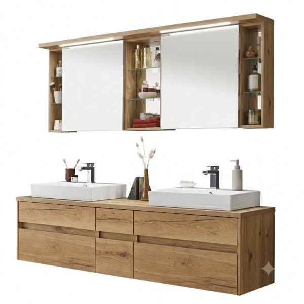 Puris Unique Badmöbel Set - Doppelwaschplatz / 172 cm